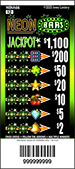 Neon Bars pulltab ticket