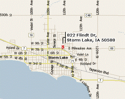 Storm Lake Regional Office Map
