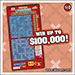 $100,000 Mega Crossword scratch ticket