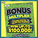 Bonus Multiplier scratch ticket