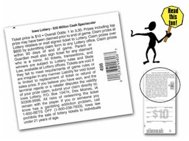 Image Of Back of Iowa Lottery Scratch Ticket
