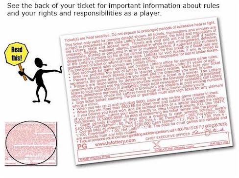 back of lotto ticket