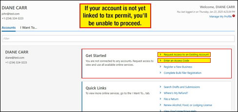 access screen