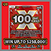 100X The Cash scratch ticket
