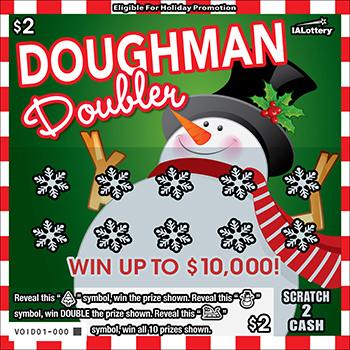 DOUGHMAN DOUBLER scratch-off ticket