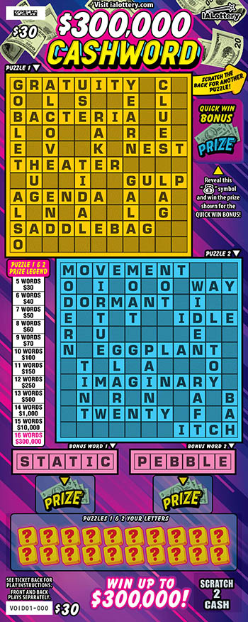 $300,000 Cashword